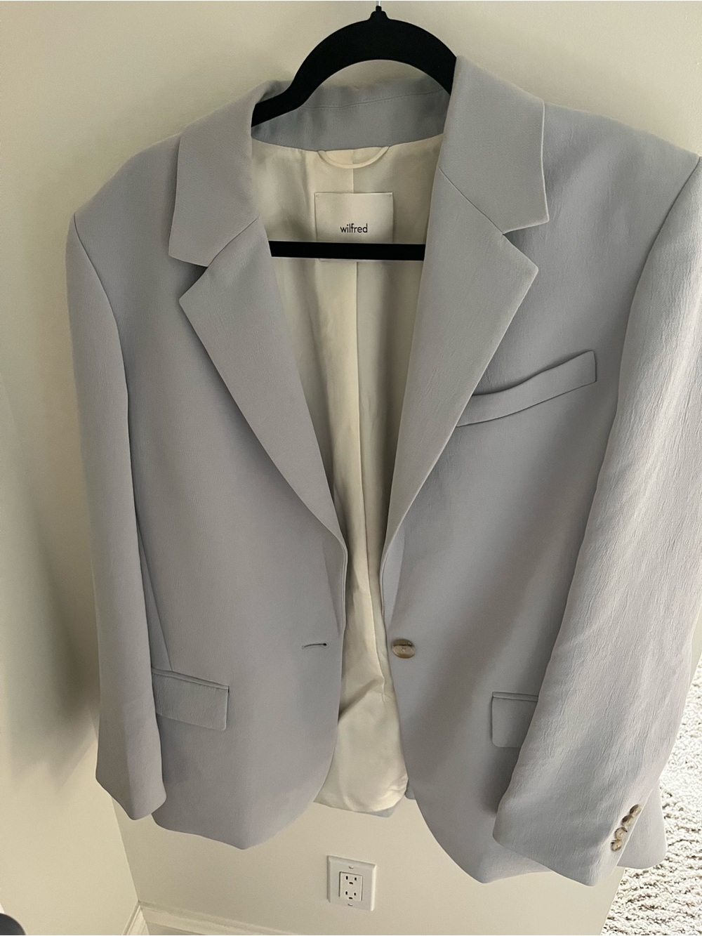 Wilfred Light Blue Gray Tailored Blazer - Single Button